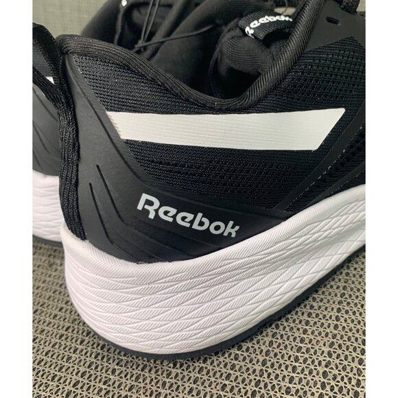 Reebok Mens Black & White Running Shoes Size 10 Lightweight Athletic Sneakers - Picture 9 of 9